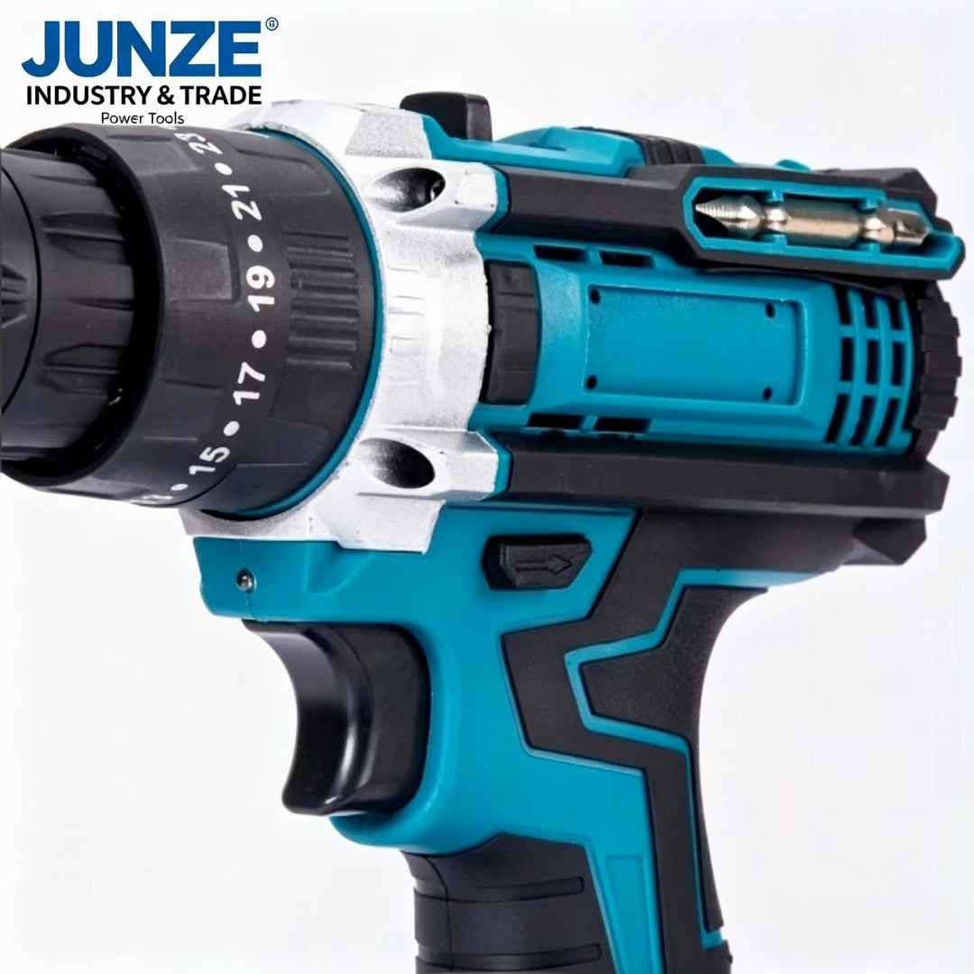 Cordless impact drill torque adjustment detail
