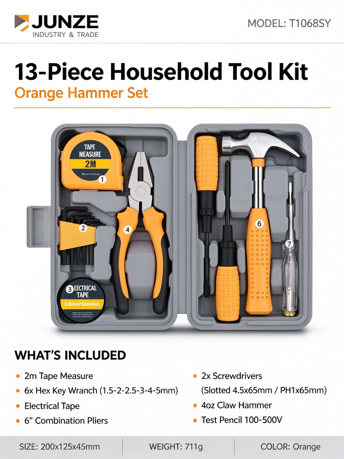 13-Piece Household Tool Kit