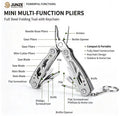 Multifunctional knife pliers, small tool pliers, full steel folding pliers, keychain, mini outdoor bottle opener, and crimping pliers